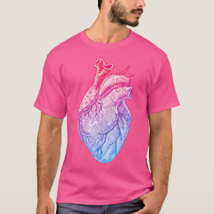 T-shirt Coeur anatomique Valentines Jour T Chemise Pour In