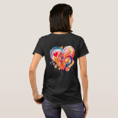 T-shirt Coeur aquarelle (Dos entier)