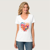 T-shirt Coeur aquarelle (Devant entier)