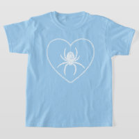T-shirt Coeur Araignée Bleue