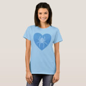T-shirt Coeur Araignée Bleue (Devant entier)