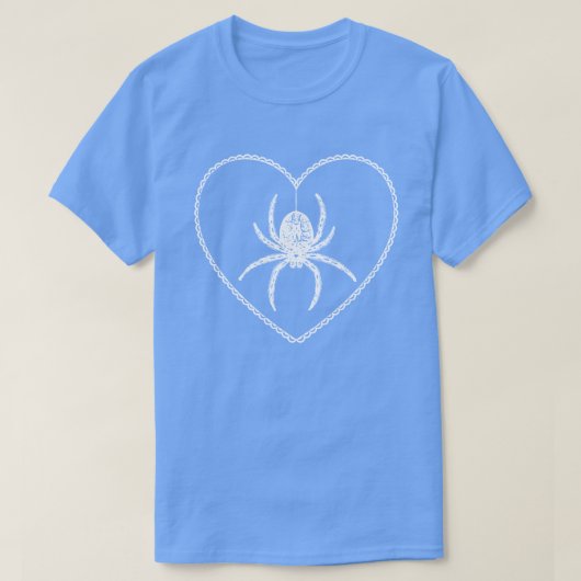 T-shirt Coeur Araignée Bleue (Design devant)