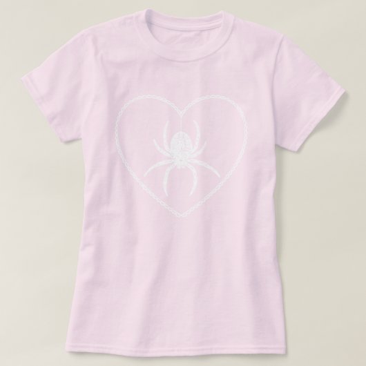 T-shirt Coeur Araignée Rose (Design devant)