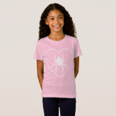 T-shirt Coeur Araignée Rose (Devant entier)