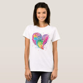 T-shirt Coeur arc-en-ciel (Devant entier)