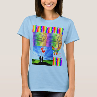 T-shirt coeur arc-en-ciel