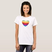 T-shirt Coeur arc-en-ciel (Devant entier)