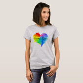 T-shirt Coeur arc-en-ciel (Devant entier)