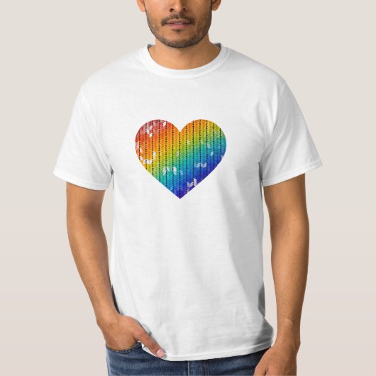 T-shirt Coeur arc-en-ciel (Devant)