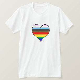 T-shirt Coeur arc-en-ciel