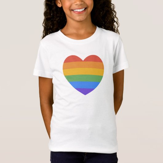 T-Shirt Coeur arc-en-ciel (Devant)
