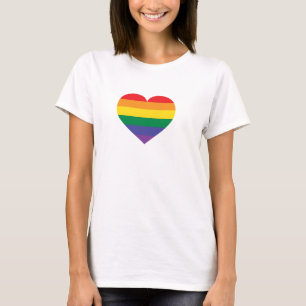T-shirt Coeur arc-en-ciel