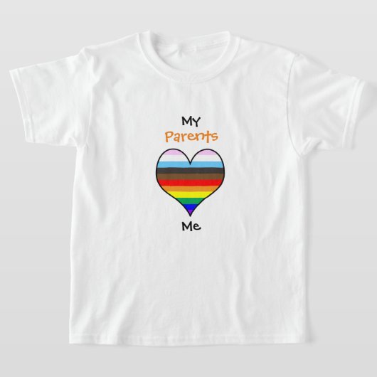 T-shirt Coeur arc-en-ciel (Poser)