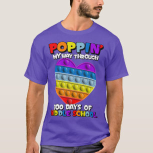 T-shirt Coeur arc-en-ciel 100 jours d'école1