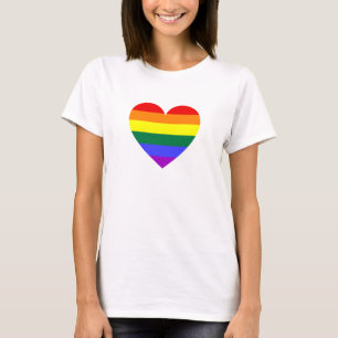 T-shirt Coeur arc-en-ciel du Gay pride LGBT