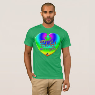 T-Shirt Cœur Arc-en-Ciel Force Stabilité Sérénité