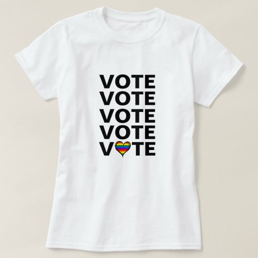 T-shirt Coeur arc-en-ciel - Répétition (Design devant)