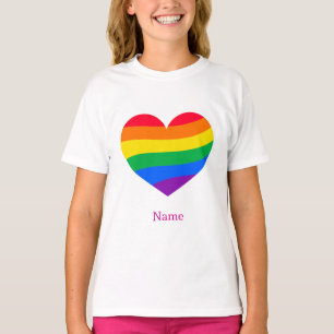 T-shirt Cœur Arc-en-Ciel Rétro - Art Abstrait Coloré Migno