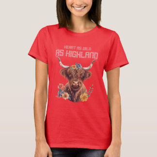 T-shirt Cœur aussi sauvage que les hautes terres