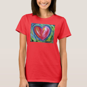 T-shirt Coeur avec l'espoir Peinture amour chemises d'art 