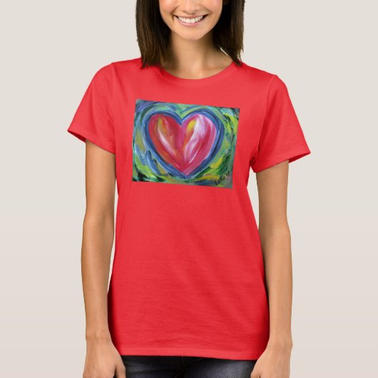T-shirt Coeur avec l'espoir Peinture amour chemises d'art  (Devant)