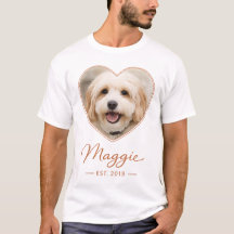 T-shirt cœur avec photo de animal de compagnie per