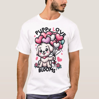 T-shirt Coeur Balloon Pup - Adorable Love Celebration Tee