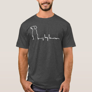 T-shirt Coeur Beat Chien Propriétaire T mignon Chien Graph