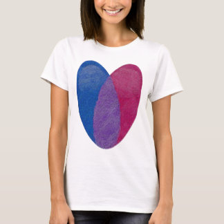 T-shirt Coeur bisexuel