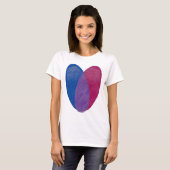 T-shirt Coeur bisexuel (Devant entier)