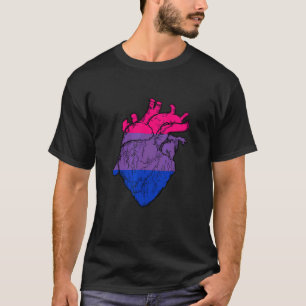 T-shirt Cœur Bisexuel Bi Fierté Fierté Bisexuelle LGBTQ Bi
