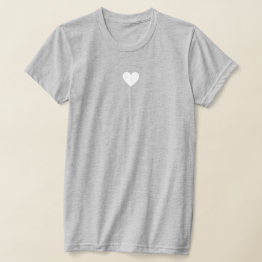 T-shirt Cœur Blanc Simple Moderne (Poser)