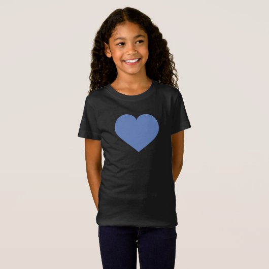 T-Shirt Coeur bleu bébé (Devant entier)