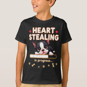 T-shirt Cœur Boston Terrier Chien Cadeau Drôle Bostie Chio