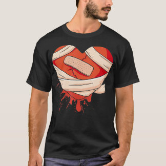 T-shirt Coeur brisé coeur brisé triste Saint Valentin Wi B
