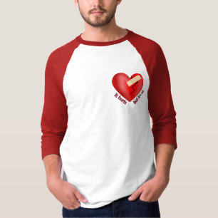T-shirt Coeur brisé guéri avec patch et citation de vie