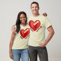 Coeur brisé guéri avec patch et citation de vie