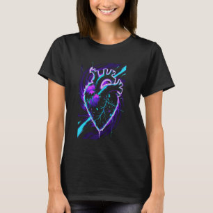 T-shirt Cœur Brisé Lumineux Jirai Kei Esthétique Cyberpunk