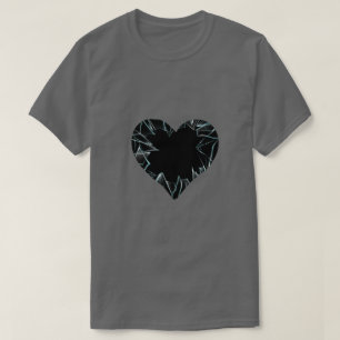 T-shirt Coeur brisé par verre cassé