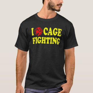T-shirt (Coeur C3) cage I combattant la pièce en t noire