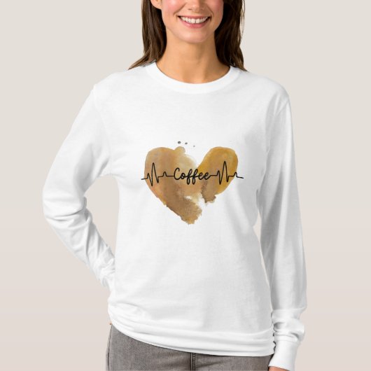 T-shirt Coeur café (Devant)