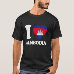 T-shirt Cœur cambodgien Je suis fier du Cambodge Fierté ca