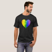 T-shirt Coeur céleste arc-en-ciel (Devant entier)