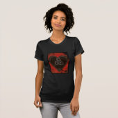 T-shirt Coeur celtique rouge foncé en détresse (Devant entier)