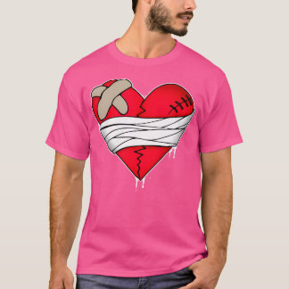 T-shirt Coeur Chemise Coeur Coeur Broken Chemise Pas d'Amo