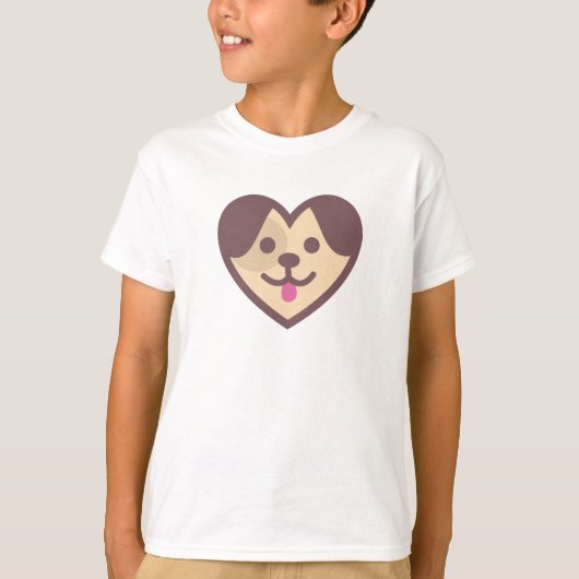 T-shirt Coeur chiot (Devant)