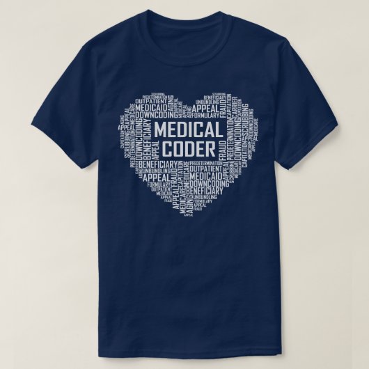 T-shirt Coeur Coder Médicale (Design devant)