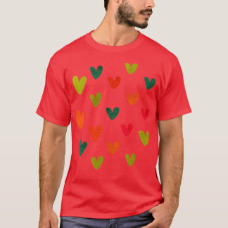 T-shirt coeur coloré