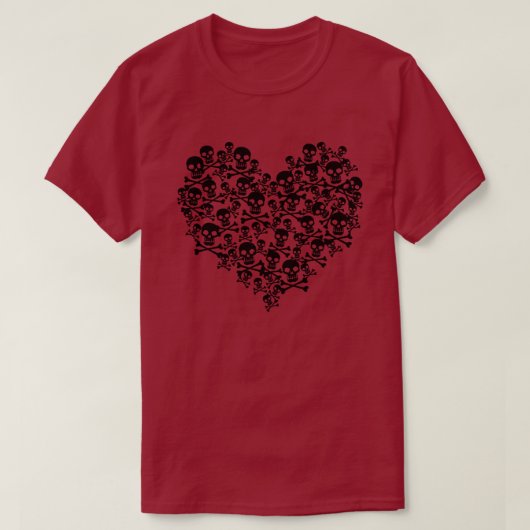 T-shirt Coeur crâne (Design devant)