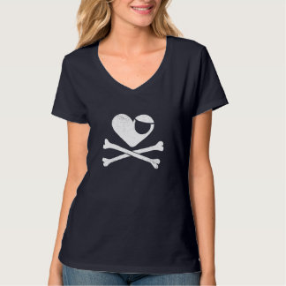 T-shirt Coeur crâne